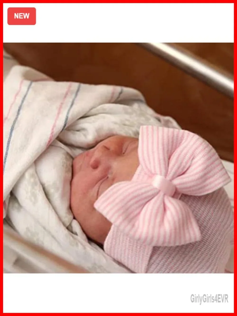 Newborn Baby Girl Cotton Beanie Hats 0-3 Months Soft No Scratch Hospital Hat